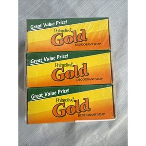 Palmolive GOLD Deodorant Soap 3.2 Oz Bars Discontinued New Sealed Made In USA